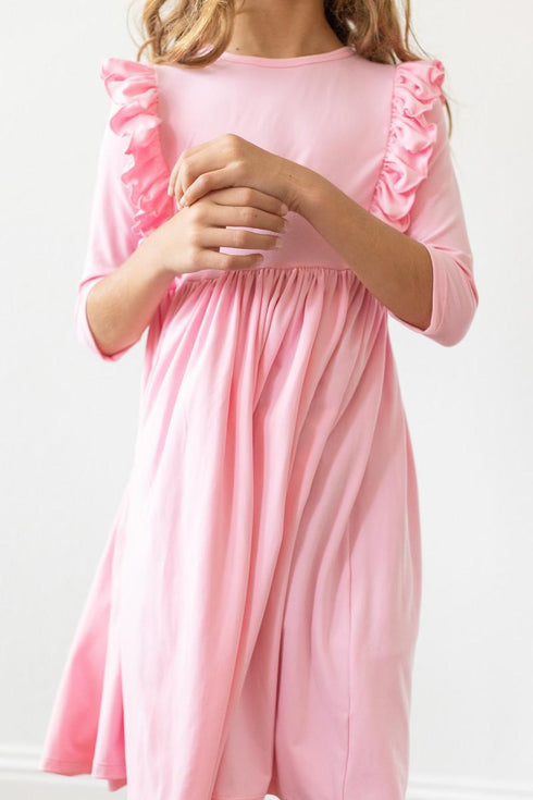 bubblegum-pink-ruffle-twirl-dress Mila & Rose - Sophia's Style-4